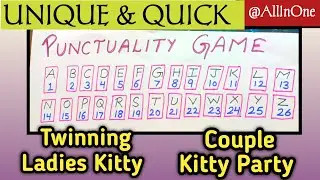 Punctuality Game for Couple Kitty|Ladies Kitty Punctuality Game|Kitty Party Game LATEST