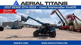 🔥 2017 GENIE GTH-5519 Compact Telehandler For Sale | 5,500 lb Lift | NO DEF🔥