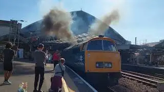 *SMOKEY!* D1015 CLASS 52 POWERS THE WESTERN WANDERER OUT OF BRISTOL! | #CLASS52 #THRASH #CLAG #TRAIN