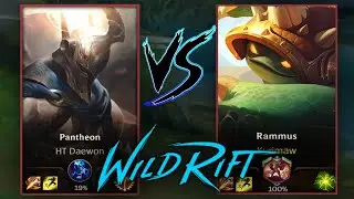RAMMUS vs. PANTHEON JUNGLE GAMEPLAY | SEASON 2 - WILD RIFT