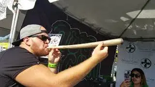 biggest joint ever smoked! 2buds with half oz. wax!