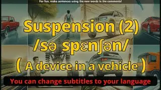 Suspension meaning (A device in a vehicle) with 5 examples