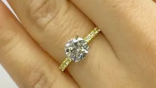 Round Diamond Two-Tone Engagement Ring