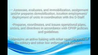LEA1WEEK 8:FUNCTIONS OF THE DIRECTORATE FOR OPERATIONS/SUBMITTED BY:DEXTER ANGELO C JADRAQUE/BS CRIM