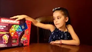 Unboxing, review Magformers Rainbow 30-Piece Magnetic Construction Set Walmart toy Brain Development