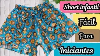 Como fazer short infantil TRASPASSADO COM BABADOS MODELAGEM COM MEDIDAS 