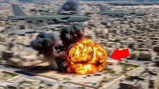 IRAN SHOCKED! 2 B-52s Armed with Heavy Missiles Destroy Secret Nuclear Center in the Middle East
