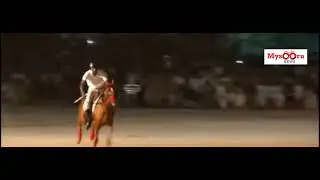 Tent pegging by Mounted Police Company #Mysuru #Dasara #Torchlightparade