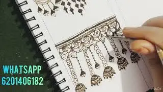 Bold Rose Latkan Mehndi Design/ Rose Flower mehndi design 