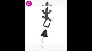 Doorbell Bell Lizard Gecko Rustic Cast Iron