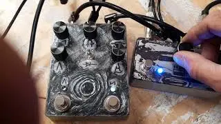 BRUTE CREATIONS Feedback Looper pedal (Version 3) into EQD Life Pedal clone.