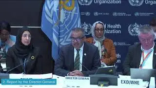 LIVE: Opening of the 154th WHO Executive Board meeting with @DrTedros. #EB154