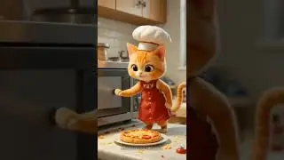 cat bake pizza #trending #cat #viralshort #adventurestories #funny #funnycat #aicat #cutecat #ai