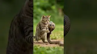 Cat Vs Cobra #snake #wildlife #cobra #animals #cat #shorts #subscribe