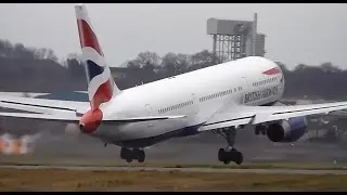 British Airways Boeing 767-336ER G-BZHC Takeoff at Edinburgh Airport (EDI-EGPH) with ATC