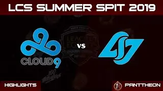 C9 vs CLG Highlights LCS Summer 2019 W4D2 Cloud9 vs Counter Logic Gaming LCS Highlights