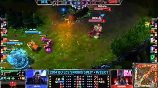 Diamond stucks in Wall - GMB vs MIL - Week 1 LCS Spring 2014