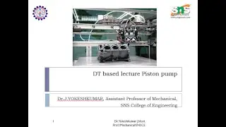 DT based lecture  Piston pump | Yokeshkumar J | SNS Institutions