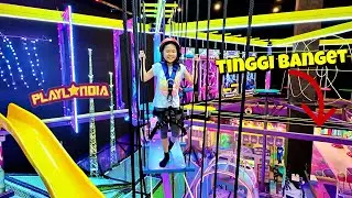 Main Outbond Tinggi Banget, Main Perosotan dan Rintangan Ninja Playground
