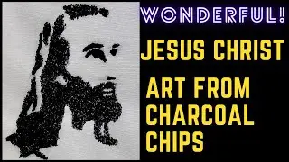 Creative Art From Charcoal Chips | Jesus Christ Art  | Wall Hanging Craft Ideas | DIY