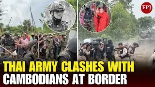 Thai Army Clashes With Cambodian Protesters at Border | Tear Gas & Rubber Bullets Fired