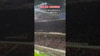 MILAN-UDINESE: la CURVA SUD inizia a cantare 🔥 BRIVIDI! 🔴⚫️ | #Shorts