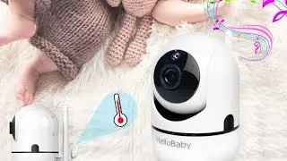 HelloBaby Baby Monitor with Remote Pan-Tilt-Zoom Camera and 3.2'' LCD Screen, Infrared Night Vision