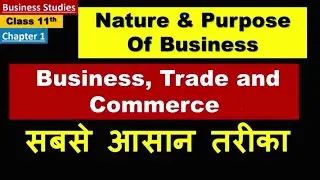 Business Studies class 11 Chapter 1 | Nature and Purpose of Business