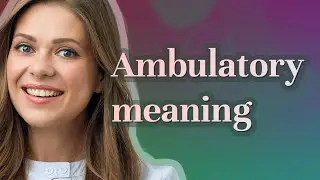 Ambulatory | meaning of Ambulatory