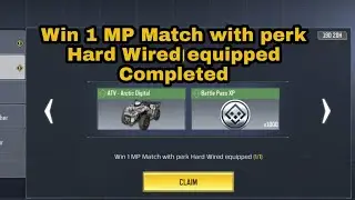 Win 1 MP Match with perk Hard Wired equipped | SEASONAL Connoisseur COD MOBILE