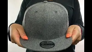 New Era 'BLANK SNAPBACK' Melton Grey Adjustable Hat