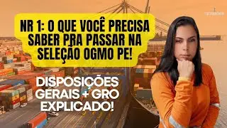 NR-1 Para passar na seleção OGMO Recife/Suape