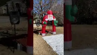 Mini snow machine winter Wonderland Christmas morning