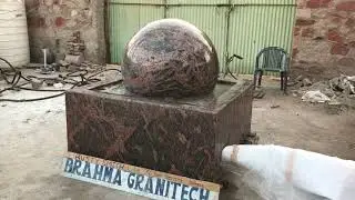 MARBLE FOUNTAIN-ROTATING GRANITE FOUNTAIN-FLOATING STONE KUGEL-Oscillating Granite Fountain