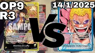 [OP9] BLack Yellow Luffy vs Blue Doflamingo R3 | One Piece TCG Gameplay
