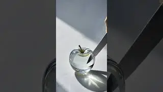 Transparent apple Jelly cutting