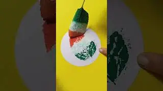 Independence day 🇮🇳 coming soon...| tricolor | leaf print 🌿 | #acrylicpainting #shortsart