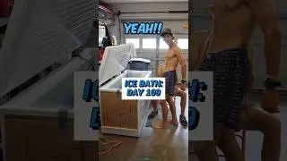 ICE BATH: DAY 109 YEAH! 😎 #twins #shorts