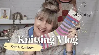 Knit A Rainbow Podcast: Episode 37: Re-Knitting Advent socks, Provisional Cast On and Family Fun! 🧶🌈