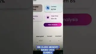 GUIDELY SBI CLERK MEMORY BASED  2025 #sbiclerk #livemocktest #bankresult #memorybased #guidely