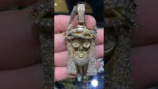 100g 14k Jesus Piece Diamond Pendant 💎 4&rdquo; Tall Gold Heavy Solid #gold #diamond #jesus #jewelry