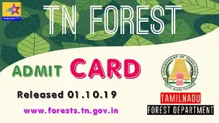 TNFUSRC - FOREST WATCHER ADMIT CARD 2019