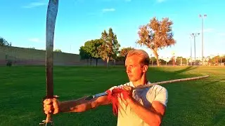 Spear VS Broadsword - Epic 2 Person Weapons Fighting!  Part 1