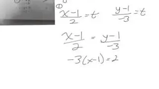 MCV4U - scalar equation of line from parametric