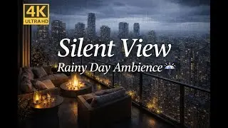 Rainy Day in the Los Angales🌧️ | Silent View Ambience | 4K Ultra HD