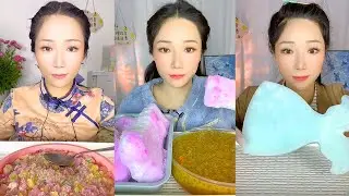 ASMR Colorful Ice Mukbang Eating Show | Satisfying Crunch & Relaxing Sounds | #207