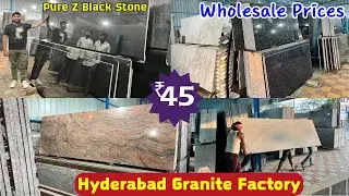 Hyderabad Granite, Marbles from Factory ₹ 45 Z Black Granite Wholesale Prices Imported Designs