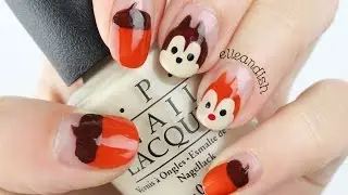 EASY Disney Chip N Dale Nails for Fall!