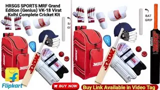HRSGS SPORTS MRF Grand Edition (Genius) VK-18 Virat Kolhi Complete Cricket Kit