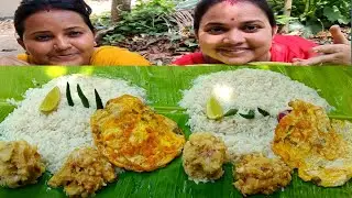 TWO JAA EATING CHALLENGE, FENA VAT, ALOO BHORTA, MASOOR DAL BHORTA , EGG OMELETTE,CHILI 🌶️ ONION 🧅 |